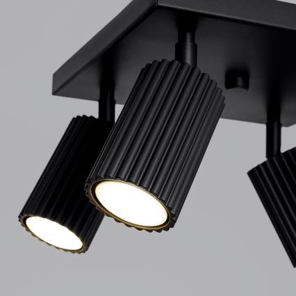 Spotlampe KARBON 4xGU10/10W/230V sort