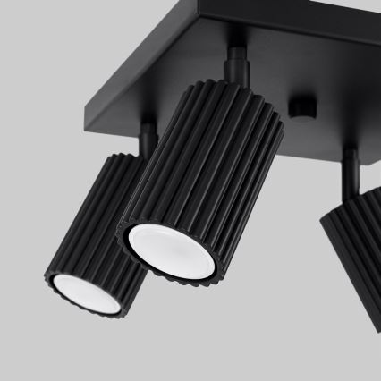 Spotlampe KARBON 4xGU10/10W/230V sort