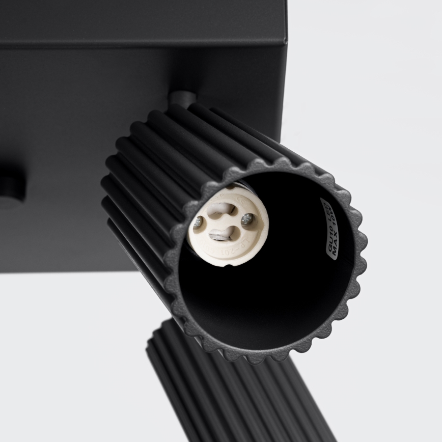Spotlampe KARBON 4xGU10/10W/230V sort