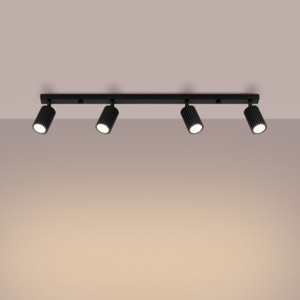 Spotlampe KARBON 4xGU10/10W/230V sort