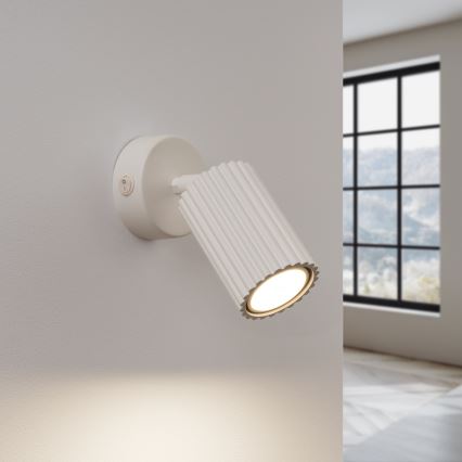 Vægspot KARBON 1xGU10/10W/230V cremefarvet