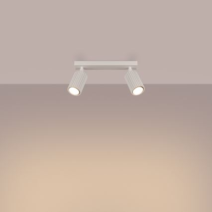 Spotlampe KARBON 2xGU10/10W/230V cremefarvet