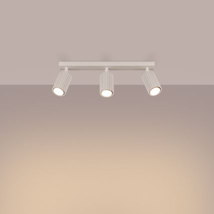 Spotlampe KARBON 3xGU10/10W/230V cremefarvet