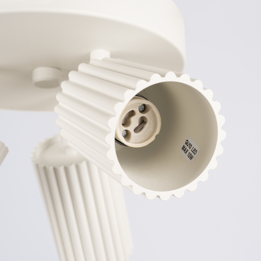 Spotlampe KARBON 3xGU10/10W/230V cremefarvet