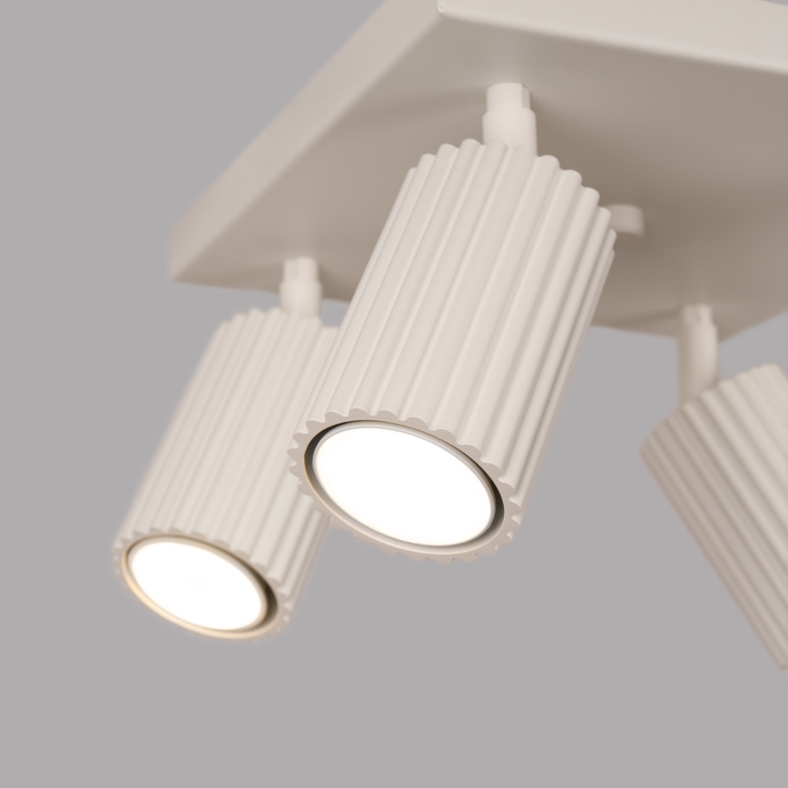 Spotlampe KARBON 4xGU10/10W/230V cremefarvet