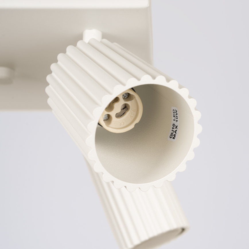 Spotlampe KARBON 4xGU10/10W/230V cremefarvet