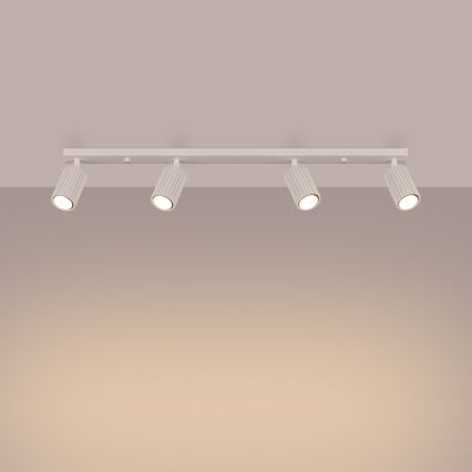 Spotlampe KARBON 4xGU10/10W/230V cremefarvet
