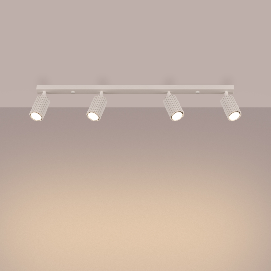 Spotlampe KARBON 4xGU10/10W/230V cremefarvet