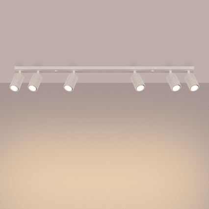 Spotlampe KARBON 6xGU10/10W/230V cremefarvet