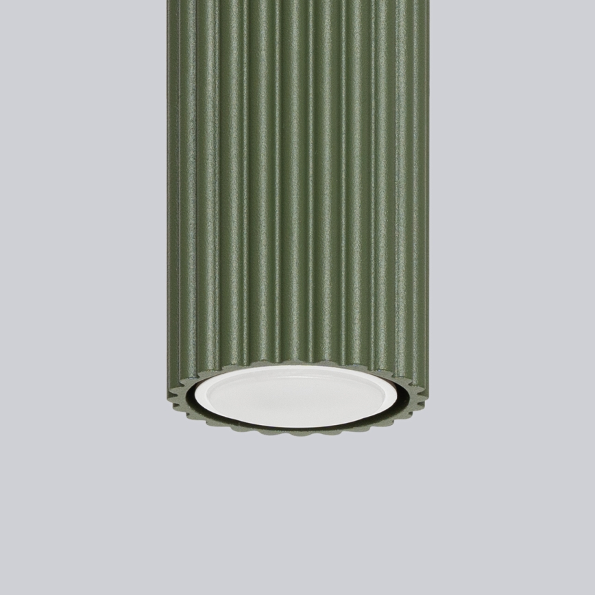 Spotlampe KARBON 1xGU10/10W/230V 10 cm grøn