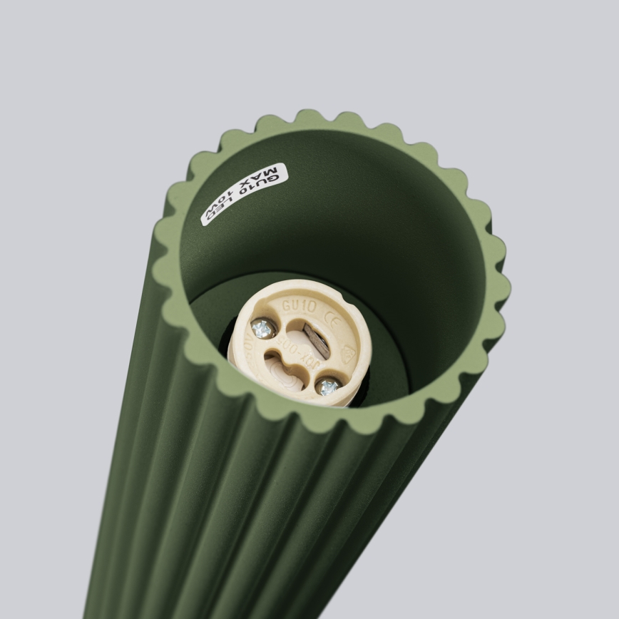 Spotlampe KARBON 1xGU10/10W/230V 20 cm grøn