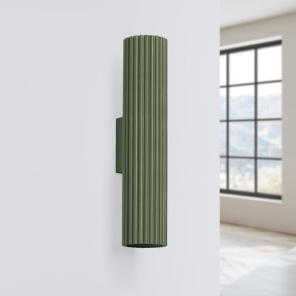 Væglampe KARBON 2xGU10/10W/230V grøn