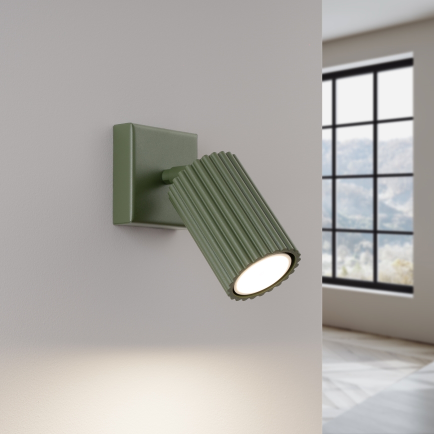 Vægspot KARBON 1xGU10/10W/230V grøn