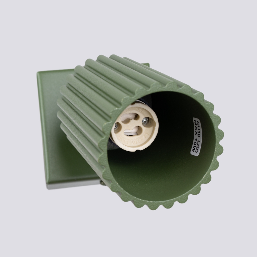 Vægspot KARBON 1xGU10/10W/230V grøn