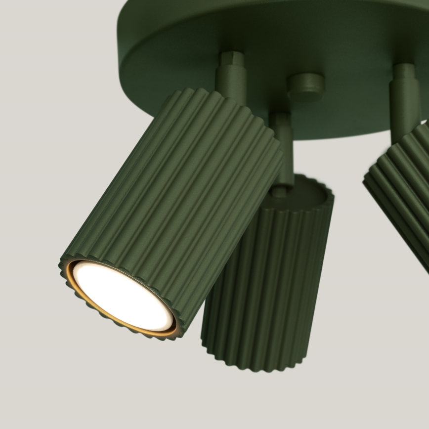 Spotlampe KARBON 3xGU10/10W/230V grøn