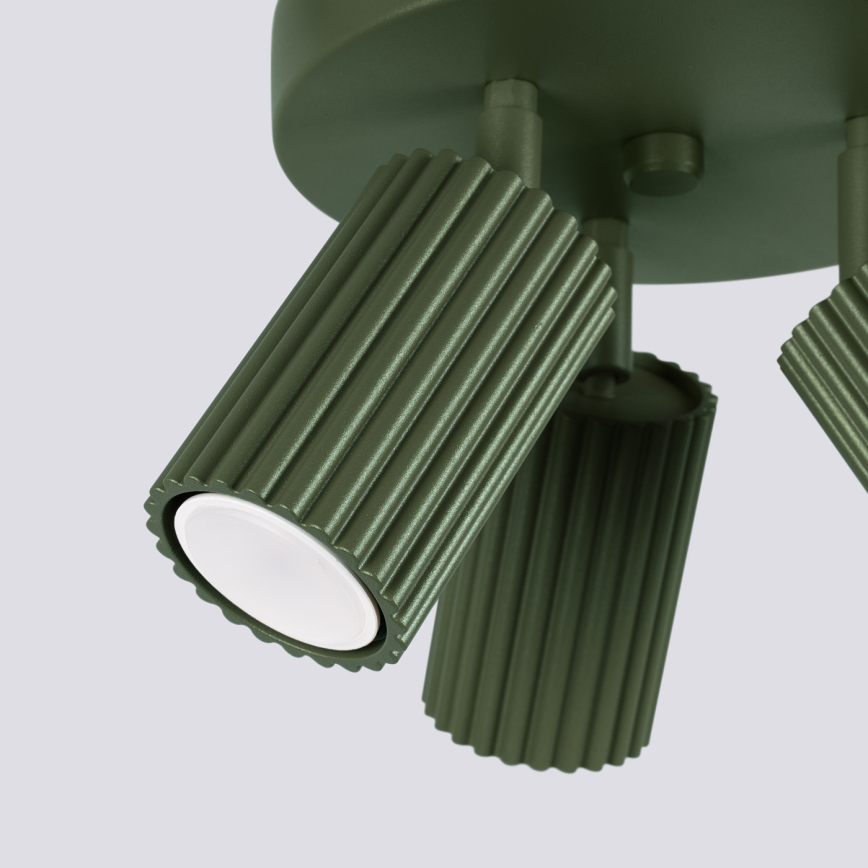 Spotlampe KARBON 3xGU10/10W/230V grøn