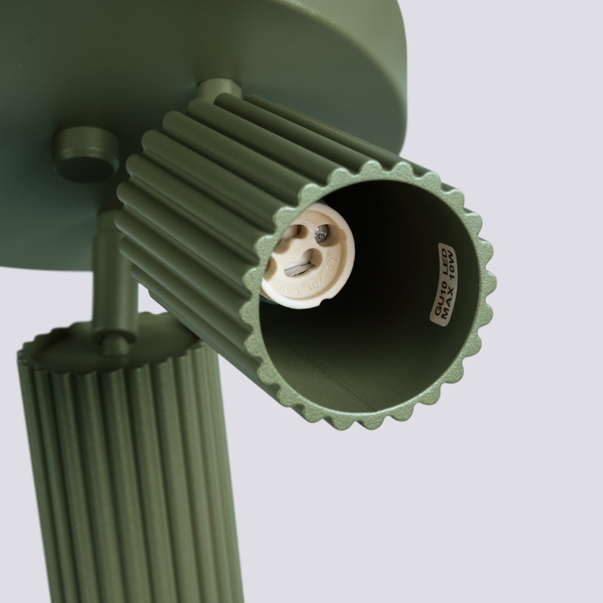 Spotlampe KARBON 3xGU10/10W/230V grøn