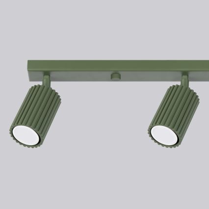Spotlampe KARBON 4xGU10/10W/230V grøn
