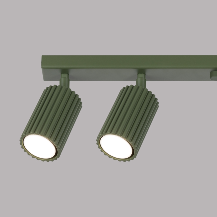 Spotlampe KARBON 6xGU10/10W/230V grøn