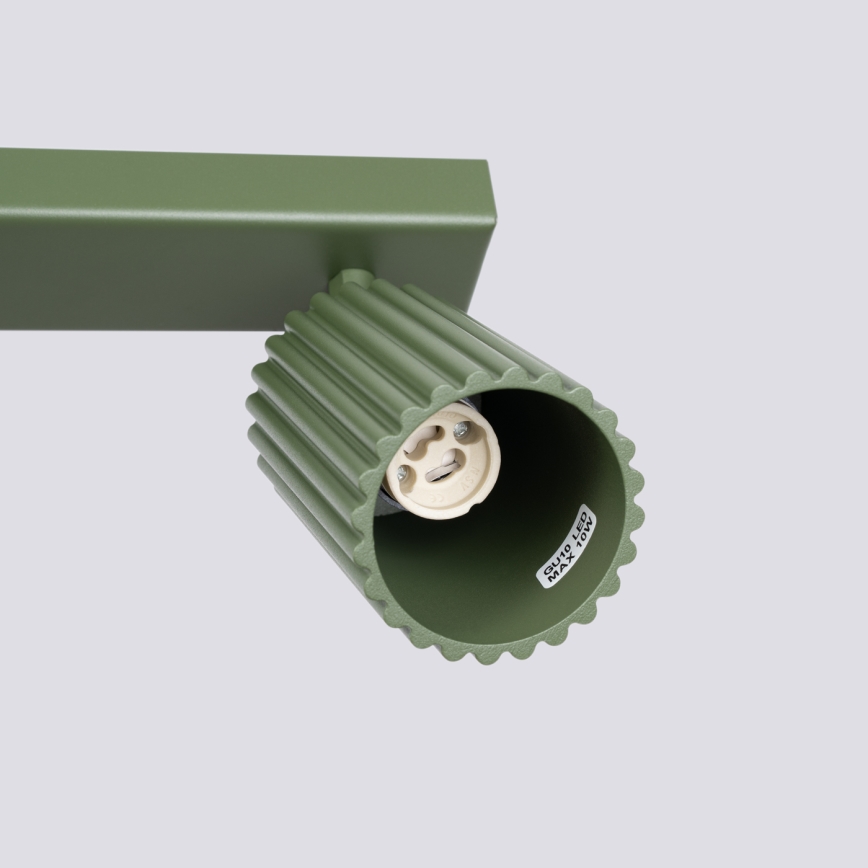 Spotlampe KARBON 6xGU10/10W/230V grøn