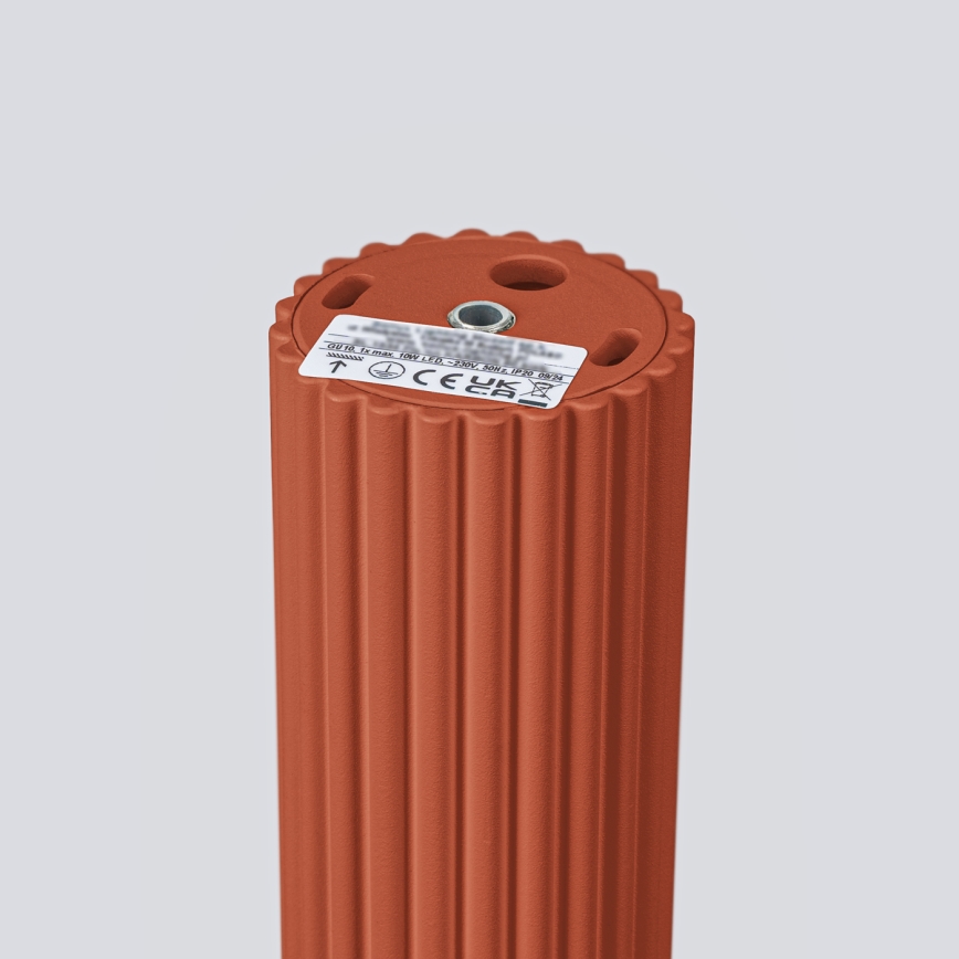 Spotlampe KARBON 1xGU10/10W/230V 10 cm rød