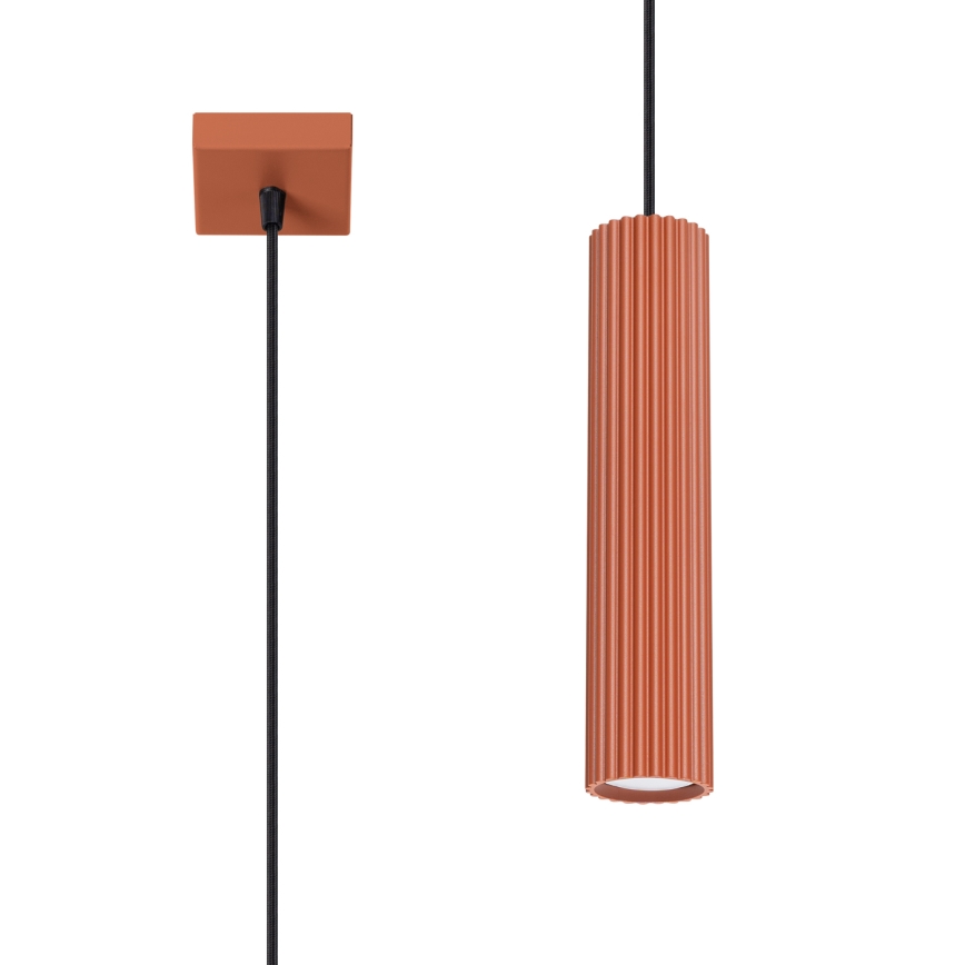 Pendel KARBON 1xGU10/10W/230V rød