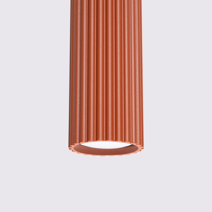 Pendel KARBON 1xGU10/10W/230V rød