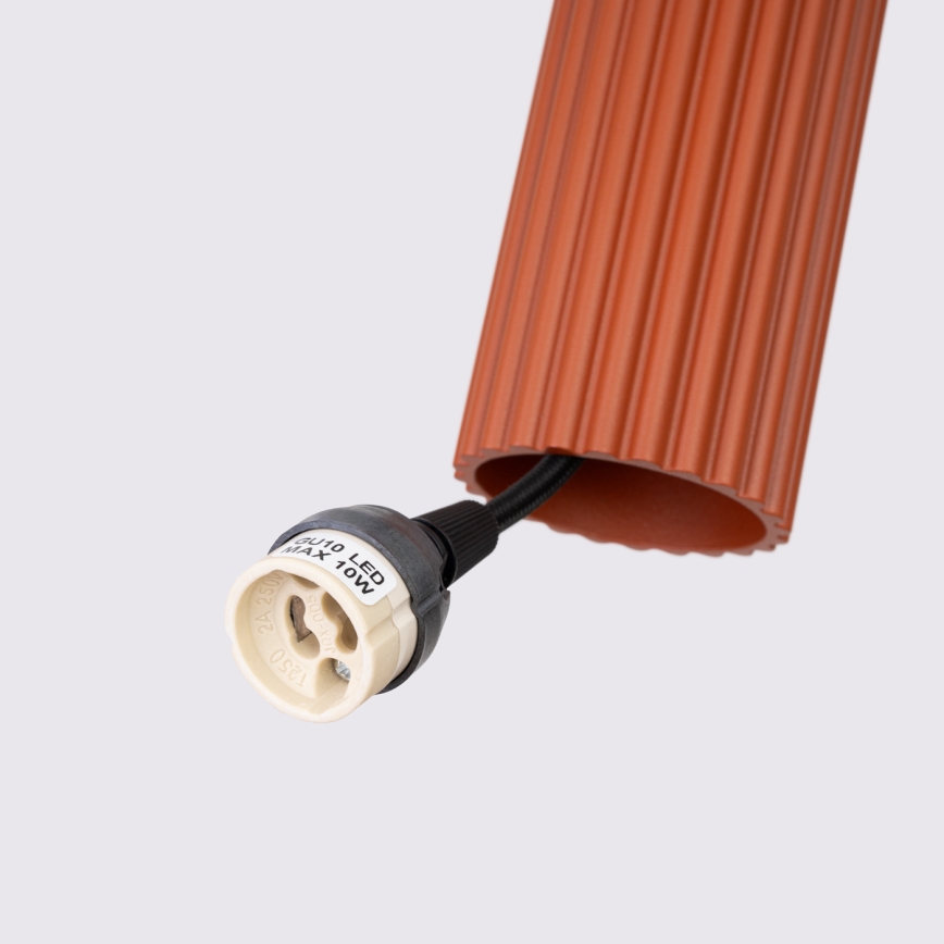 Pendel KARBON 1xGU10/10W/230V rød