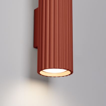 Væglampe KARBON 2xGU10/10W/230V rød