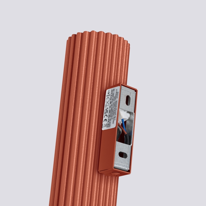 Væglampe KARBON 2xGU10/10W/230V rød