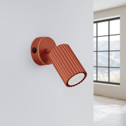 Vægspot KARBON 1xGU10/10W/230V rød