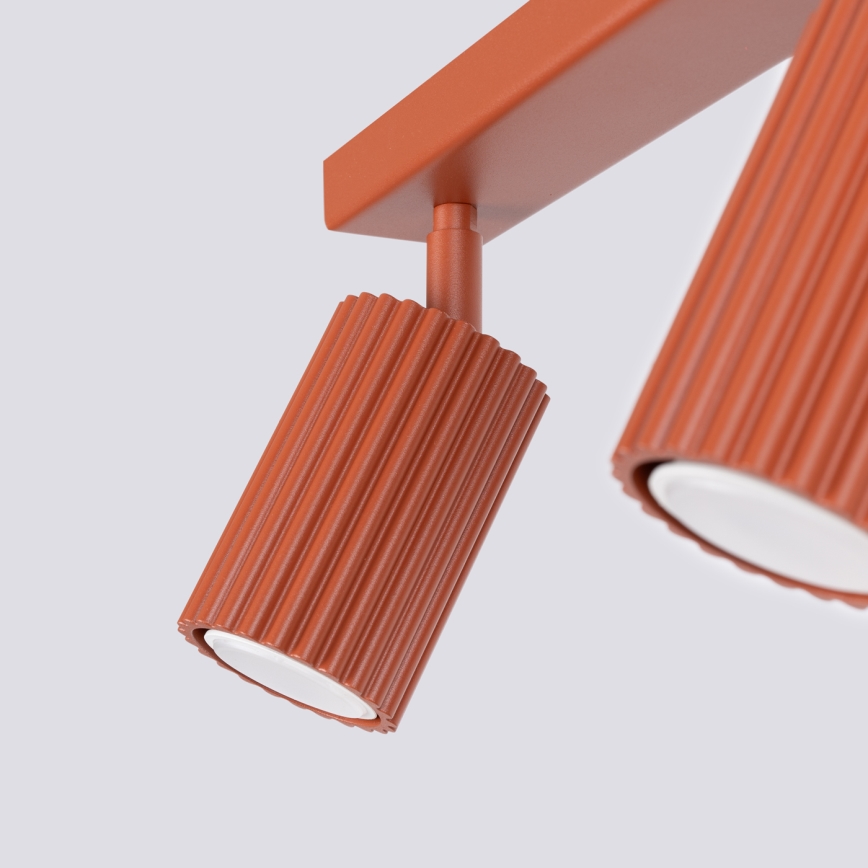 Spotlampe KARBON 2xGU10/10W/230V rød