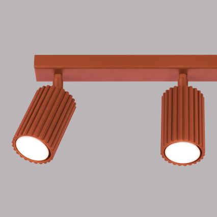 Spotlampe KARBON 3xGU10/10W/230V rød
