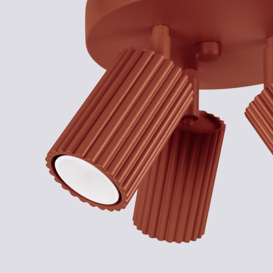 Spotlampe KARBON 3xGU10/10W/230V rød