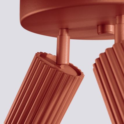 Spotlampe KARBON 3xGU10/10W/230V rød