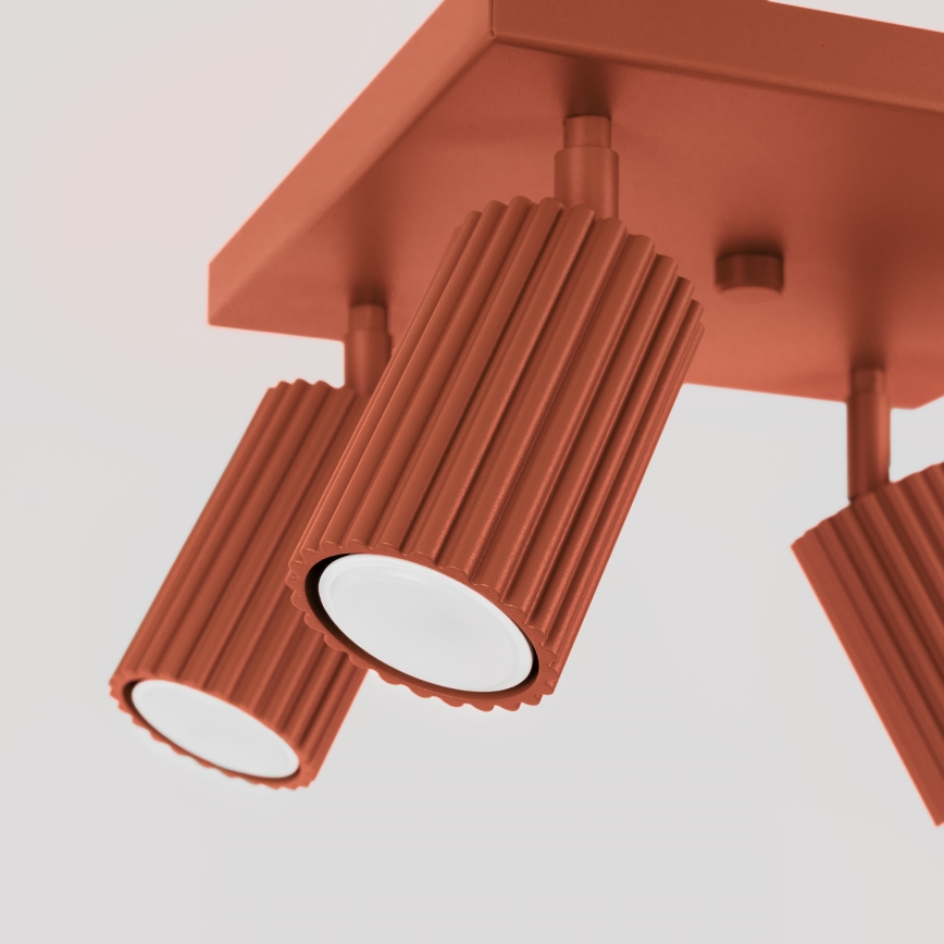 Spotlampe KARBON 4xGU10/10W/230V rød