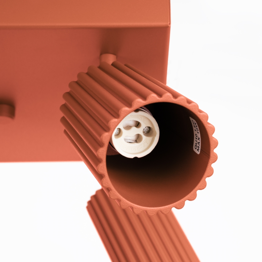 Spotlampe KARBON 4xGU10/10W/230V rød