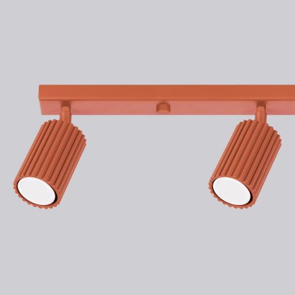 Spotlampe KARBON 4xGU10/10W/230V rød