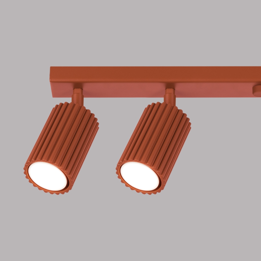 Spotlampe KARBON 6xGU10/10W/230V rød