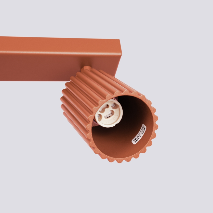 Spotlampe KARBON 6xGU10/10W/230V rød