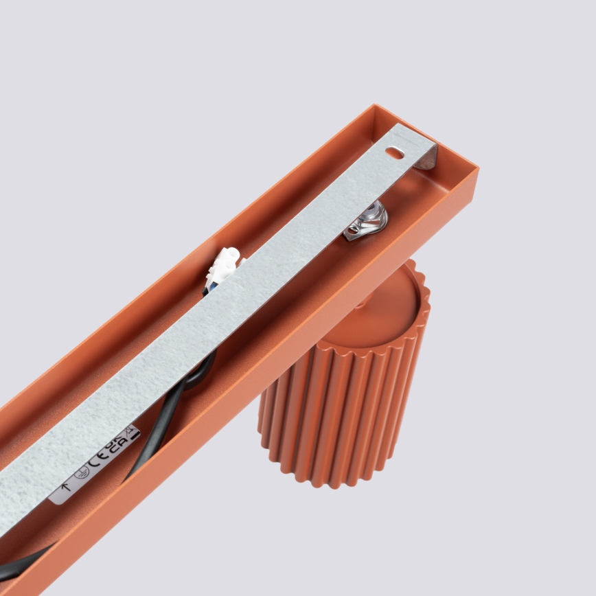 Spotlampe KARBON 6xGU10/10W/230V rød