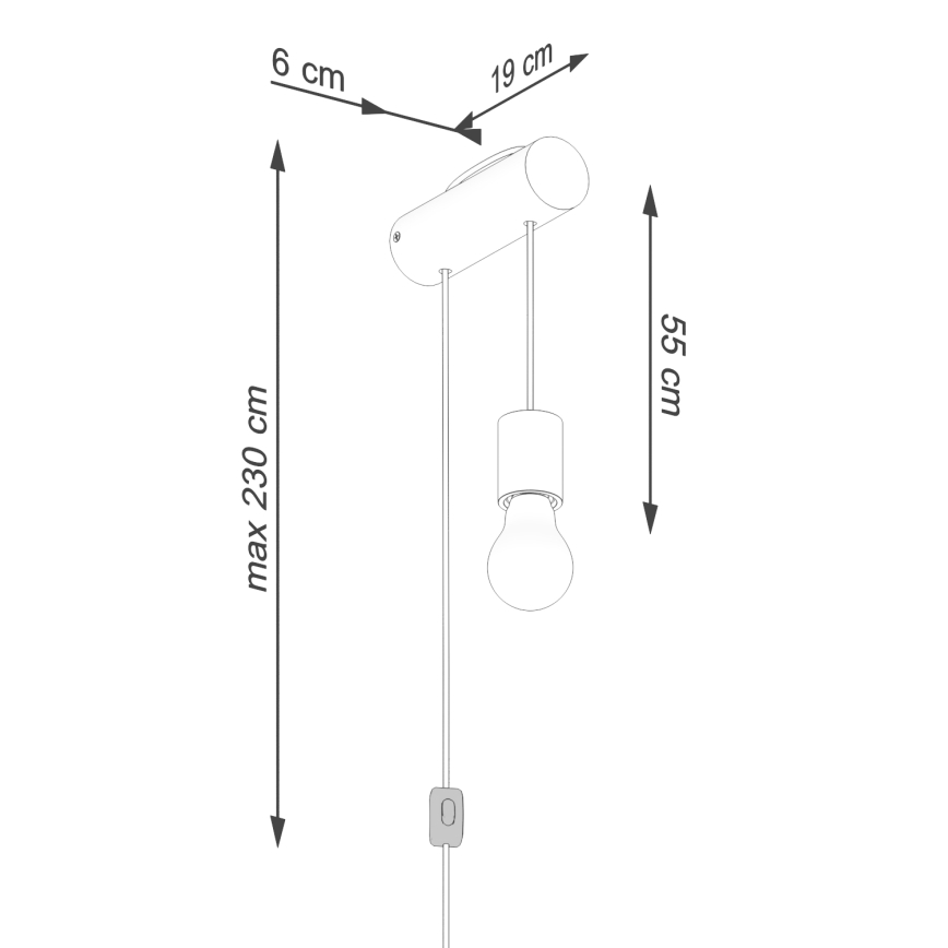 Væglampe NIMBI 1xE27/15W/230V bøg