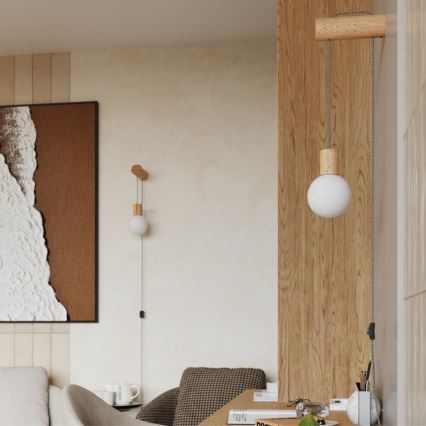 Væglampe NIBMI 1xG9/8W/230V bøg