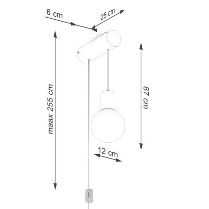 Væglampe NIBMI 1xG9/8W/230V bøg