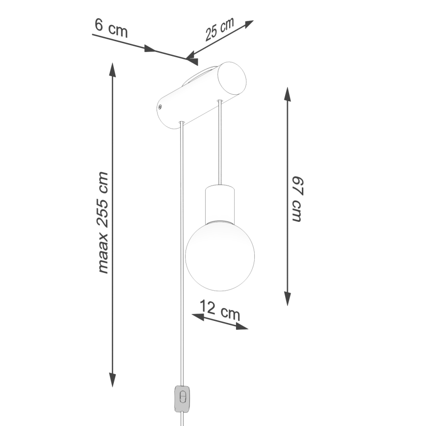 Væglampe NIBMI 1xG9/8W/230V bøg