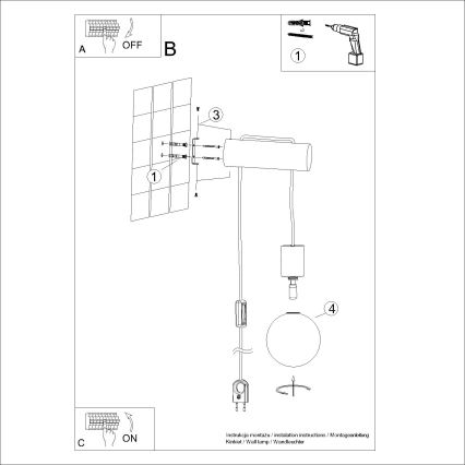 Væglampe NIBMI 1xG9/8W/230V bøg