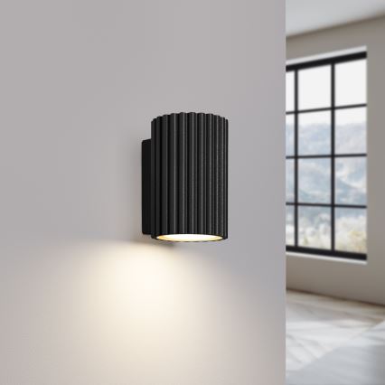 Væglampe KARBON 1xGU10/10W/230V sort