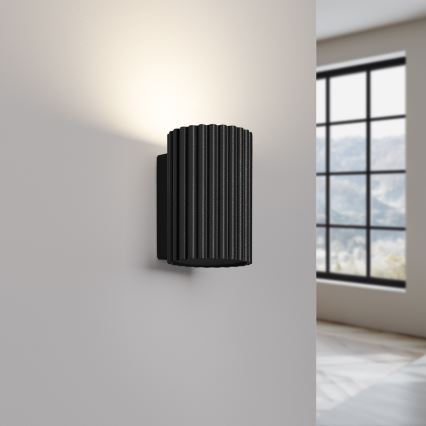Væglampe KARBON 1xGU10/10W/230V sort