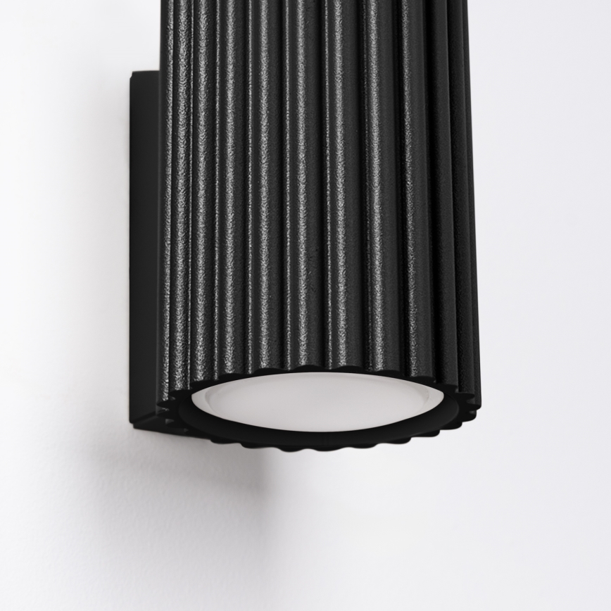 Væglampe KARBON 1xGU10/10W/230V sort