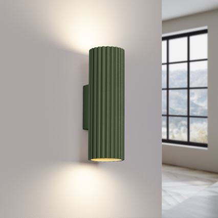 Væglampe KARBON 2xGU10/10W/230V grøn